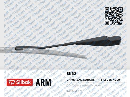 SILBAK SK62 Silecek Kolu 480mm J9 (91..) Civatali